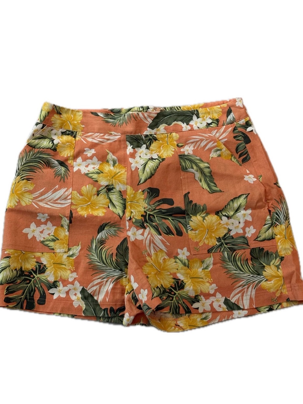 Miss Selfridge -Tropical Floral High-Waist Women’s Shorts - Size 12